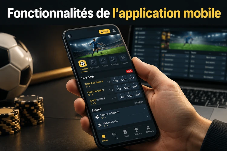 Fonctionnalités de l'application mobile
