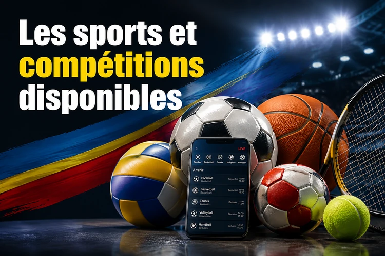 Les sports et compétitions disponibles