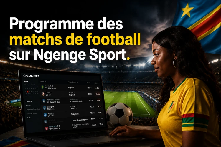 Programme des matchs de football sur Ngenge Sport